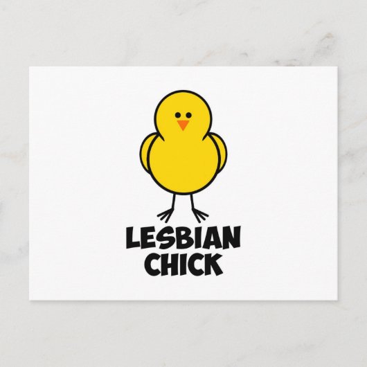 Lesbian Chick Briefkaart (Voorkant)