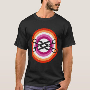 Lesbian Couple Joke Scissoring Scissors Pride Mont T-shirt