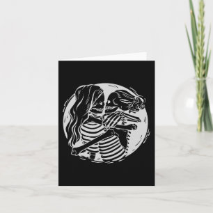 Lesbian Couple Lgbtq Pride Skeletons Kissing Valen Kaart