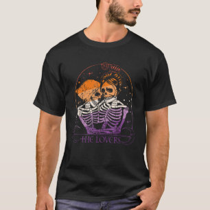 Lesbian Couple Lovers Tarot Kaart LGBTQ Skeleton V T-shirt