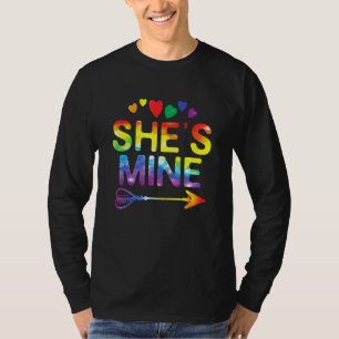 Lesbian Couple Shes Mine Matching Lgbt Pride T-shirt