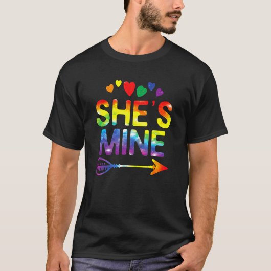 Lesbian Couple Ze is een mijnenwedstrijd met Lgbt  T-shirt (Voorkant)