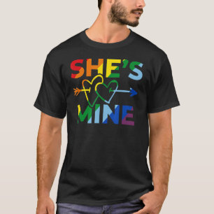 Lesbian Couple Ze is van mij. Ik ben van haar die T-shirt
