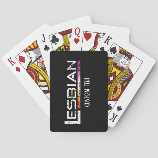 Lesbian - custom text pokerkaarten (Achterkant)