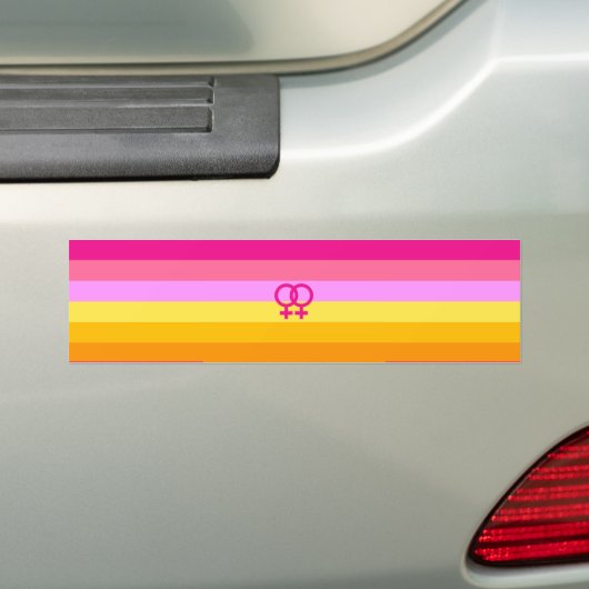 Lesbian Dawn Pride WLW Bumpersticker (Op auto)