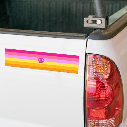 Lesbian Dawn Pride WLW Bumpersticker (Op Truck)