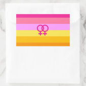 Lesbian Dawn Pride WLW Rechthoekige Sticker (Tas)