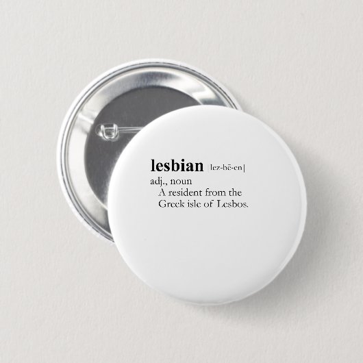 LESBIAN (definitie) Ronde Button 5,7 Cm (Voorkant /achterkant)