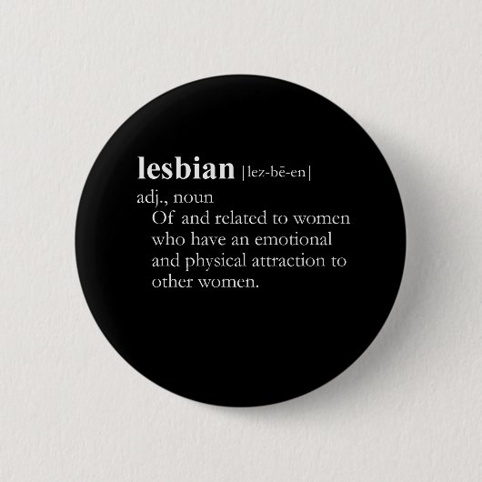 LESBIAN (definitie) Ronde Button 5,7 Cm (Voorkant)