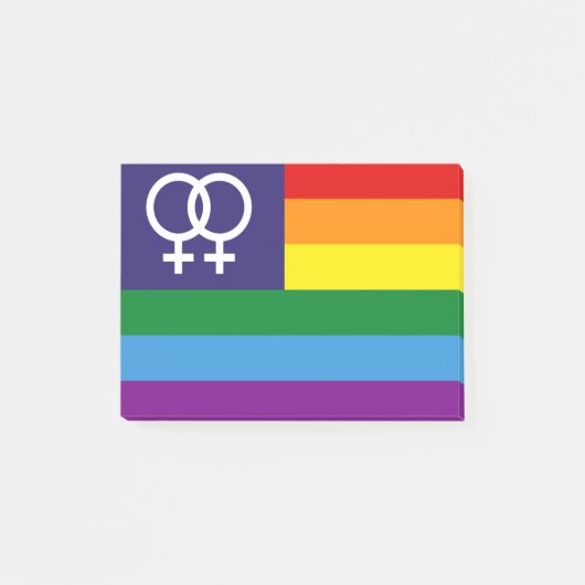 Lesbian Double Venus Rainbow Pride Post-it® Notes (Voorkant)