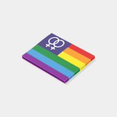 Lesbian Double Venus Rainbow Pride Post-it® Notes (Schuin)