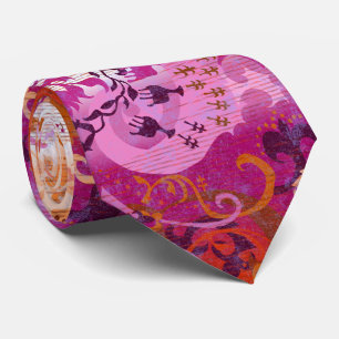 Lesbian dragon damask - new 2018 pride flag kleure stropdas