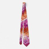 Lesbian dragon damask - new 2018 pride flag kleure stropdas (Achterkant)