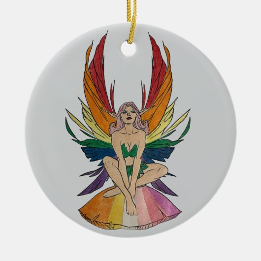 Lesbian Faerie  Keramisch Ornament (Voorkant)