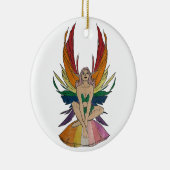 Lesbian Faerie Keramisch Ornament (Rechts)