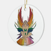 Lesbian Faerie Keramisch Ornament (Links)
