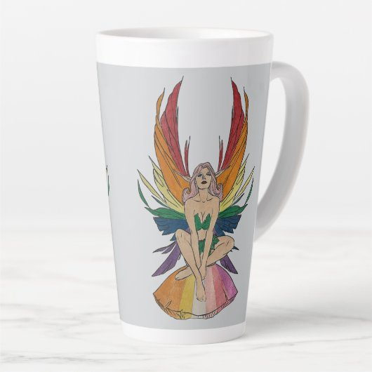 Lesbian Faerie Latte Mok (Rechterhoek)