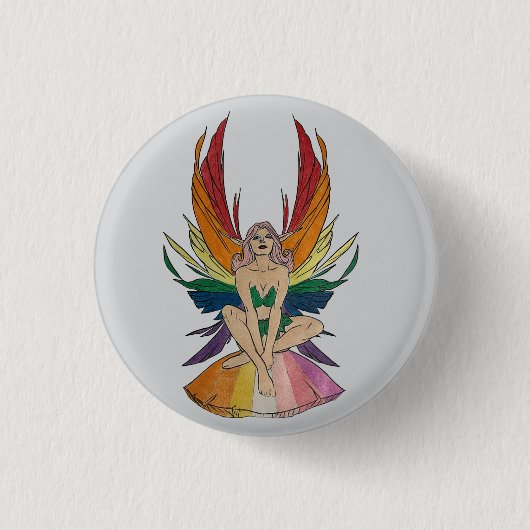 Lesbian Faerie  Ronde Button 3,2 Cm (Voorkant)