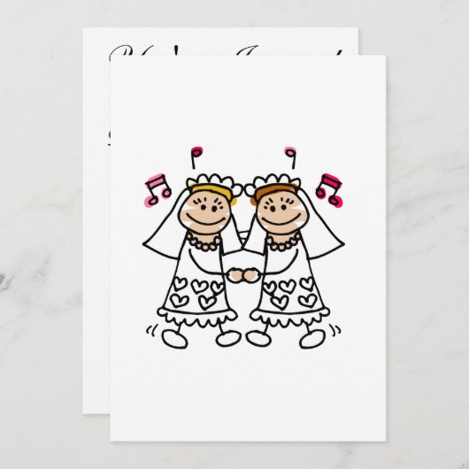 Lesbian First Dance Kaart (Voorkant / Achterkant)