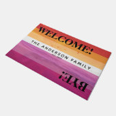 Lesbian Flag (2018) Beach Personalized Welcome Deurmat (Schuin)