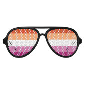 Lesbian Flag  Aviator Zonnebril (Voorkant)
