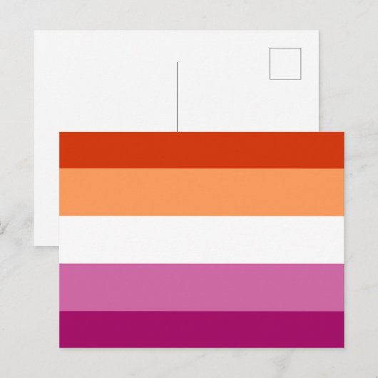 Lesbian Flag Briefkaart (Voorkant / Achterkant)