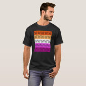 Lesbian Flag Color Butterfly Subtle Sapphic Pride T-shirt (Voorkant volledig)