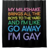 Lesbian flag gay pride Rainbow Douchegordijn (Voorkant)