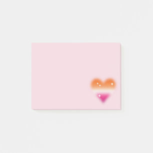 Lesbian Flag Heart Post It Notes