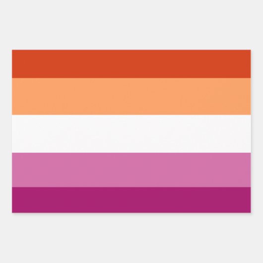 Lesbian Flag Inpakpapier Vel (Voorkant 3)