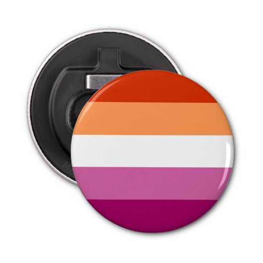 Lesbian Flag LGBT Bottle Opener (Voorkant)