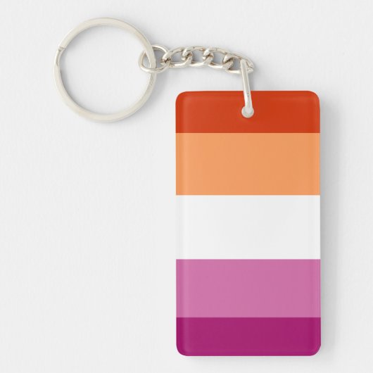 Lesbian Flag Sleutelhanger (Voorkant)