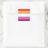 Lesbian Flag Vierkante Sticker (Tas)