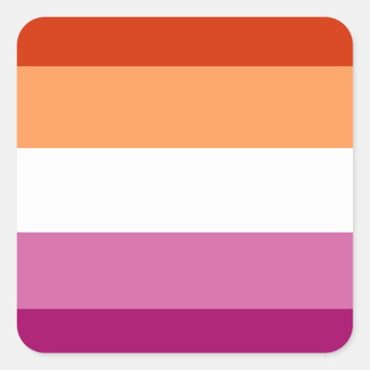 Lesbian Flag Vierkante Sticker (Voorkant)