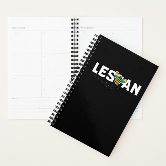 Lesbian Funny Les is een LGBT Rainbow Pride Planner (Display)