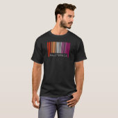 Lesbian Gay Barcode Pride California Queer Aesthet T-shirt (Voorkant volledig)