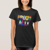 Lesbian Gay Bisexual Trans Pan Queer Proud Ally Lg T-shirt (Voorkant)