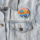 Lesbian Gay Couple Summer Style LGBTQ Flag Pride Ronde Button 5,7 Cm (In situ)