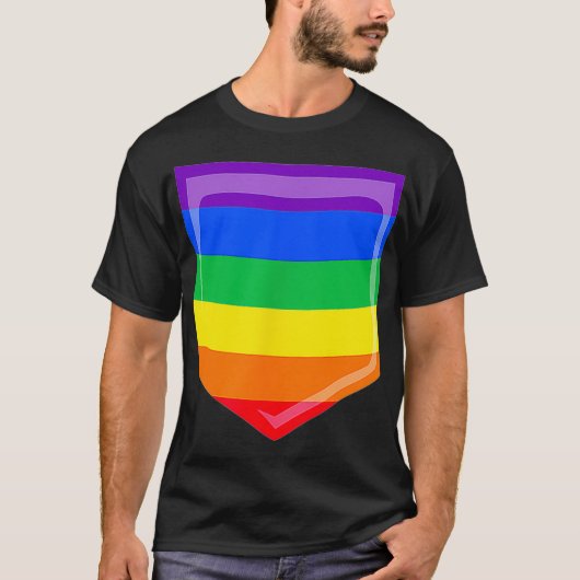 Lesbian Gay Pride Gift LGBTQ Rainbow Flag Queer Po T-shirt (Voorkant)