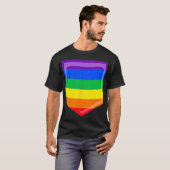 Lesbian Gay Pride Gift LGBTQ Rainbow Flag Queer Po T-shirt (Voorkant volledig)