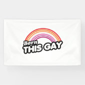 Lesbian - Geboren op deze homo Spandoek (Horizontaal)