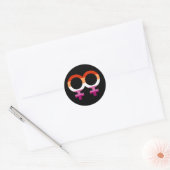 Lesbian Glyphen  | Lesbian Pride  Ronde Sticker (Envelop)