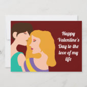 Lesbian Happy Valentines Day Romantic Quote Kaart (Voorkant)
