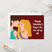 Lesbian Happy Valentines Day Romantic Quote Kaart (Voorkant / Achterkant in situ)