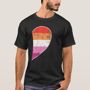 Lesbian Heart LGBTQ Matching Gay Couples Valentijn T-shirt
