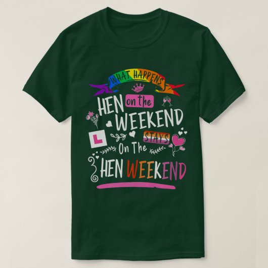 Lesbian Hen Do Outfits for Women & Group Hen Night T-shirt (Design voorkant)