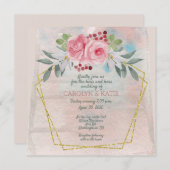 Lesbian Hers en Hers Pink Roses en Gold (Voorkant / Achterkant)