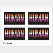 LESBIAN HUMAN T-Shirt Rechthoekige Sticker (Vel)