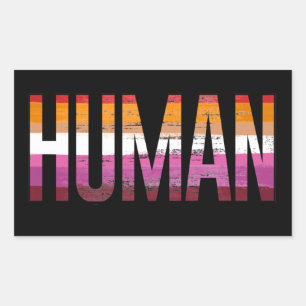 LESBIAN HUMAN T-Shirt Rechthoekige Sticker