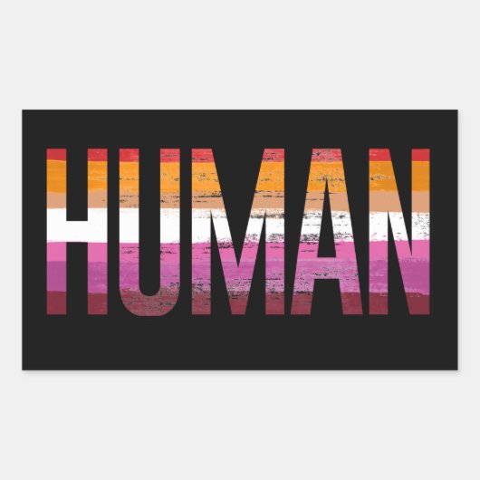 LESBIAN HUMAN T-Shirt Rechthoekige Sticker (Voorkant)